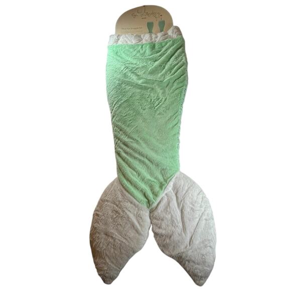 Cynthia Rowley Sequins Mermaid Tail Green Plush Snuggle Sleep Bag Faux Fur New - Picture 6 of 6